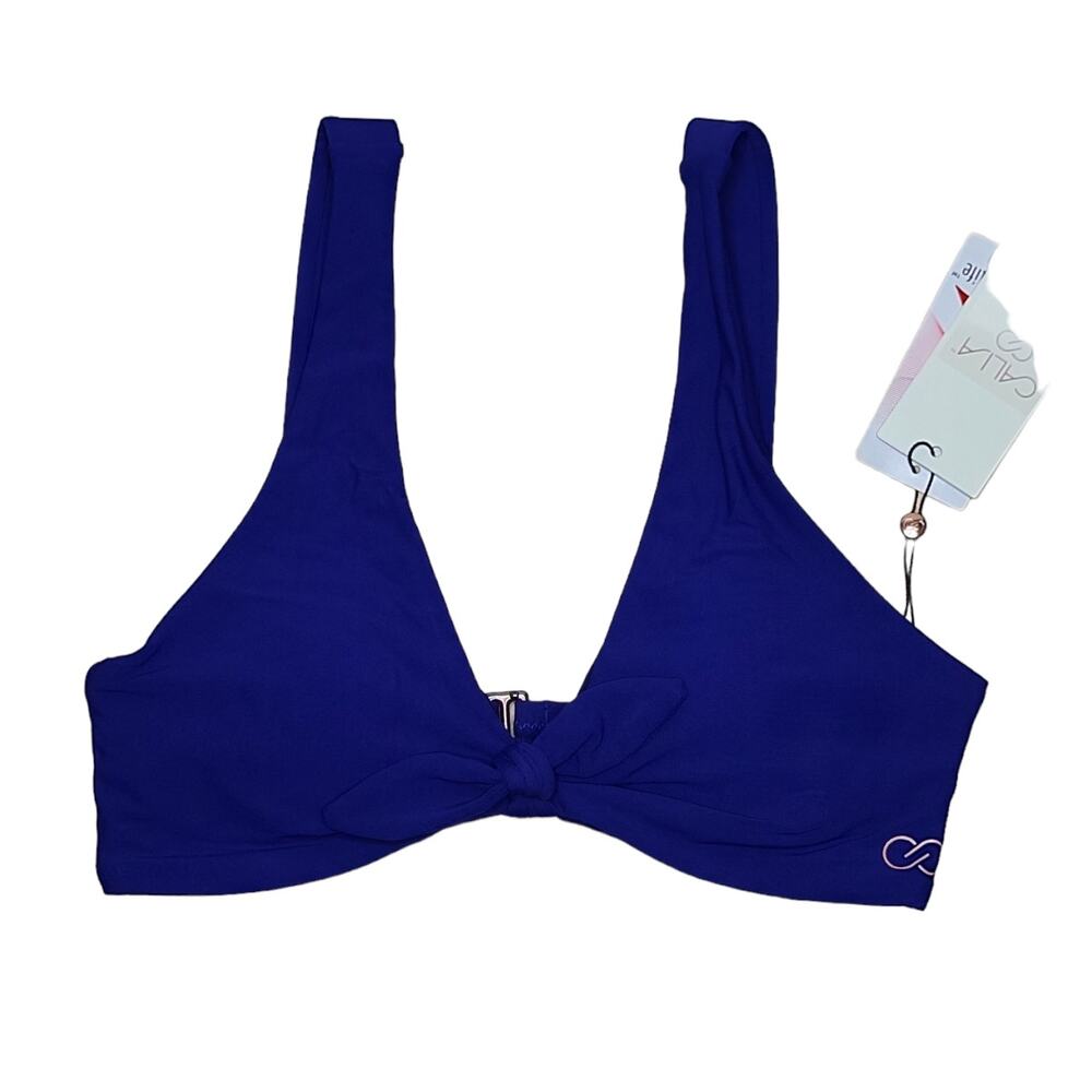 NWT  CALIA jeweled indigo swim bikini top - xs